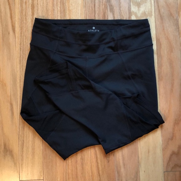 Lightly worn Athleta mesh capris. Medium - Picture 1 of 4